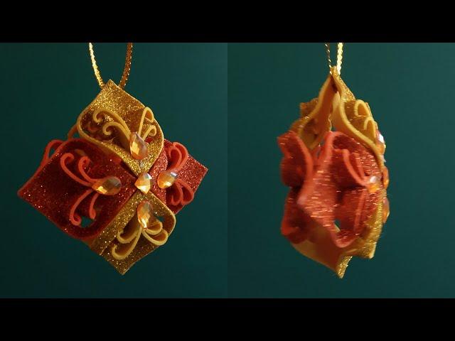 Украшение на ёлку: новогодняя игрушка из фоамирана своими руками  Glitter Foam Christmas Ornaments