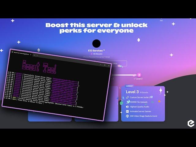 Discord Boost Tool V2 | Cheapest & Best | E13Services