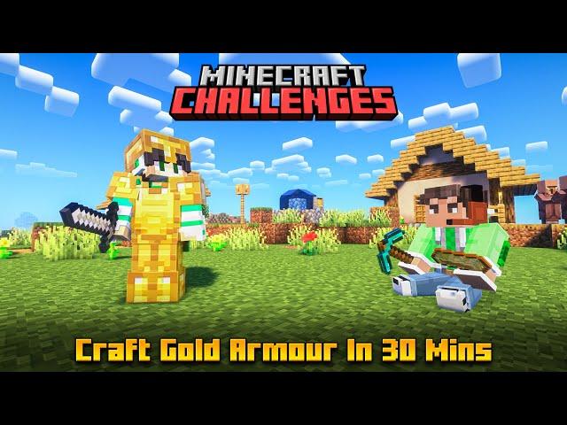 Who Ever Makes " Gold Armour In 30 Mins " Is Winner | Minecraft Challenges | Raju Gaming