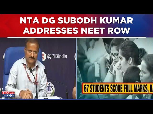 NEET Results Row: NTA DG Subodh Kumar Holds Press Conference Over Irregularities In NEET Results