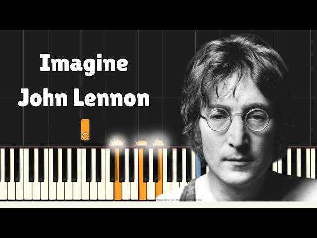 Imagine - John Lennon | Piano Tutorial with John Lennon's Isolated Vocals