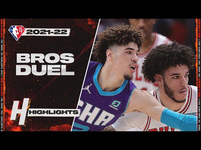 LaMelo vs Lonzo BALL BROTHERS DUEL Full Highlights  Hornets vs Bulls