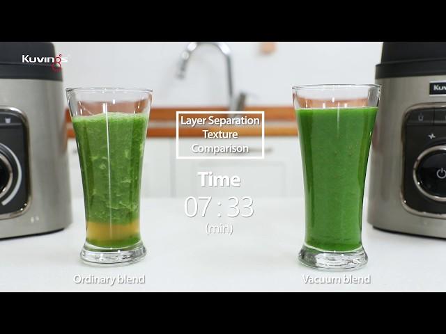 Kuvings Vacuum blender VS Ordinary blender comparison : layer separation