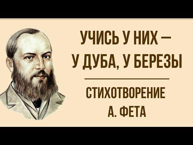 «Учись у них - у дуба, у березы» А. Фет. Анализ стихотворения