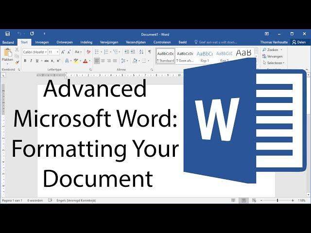 Advanced Microsoft Word - Formatting Your Document