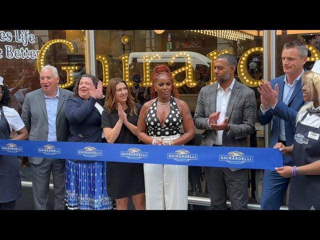 Mary J. Blige, Ghirardelli Ribbon Cutting at Empire State Building, NYC