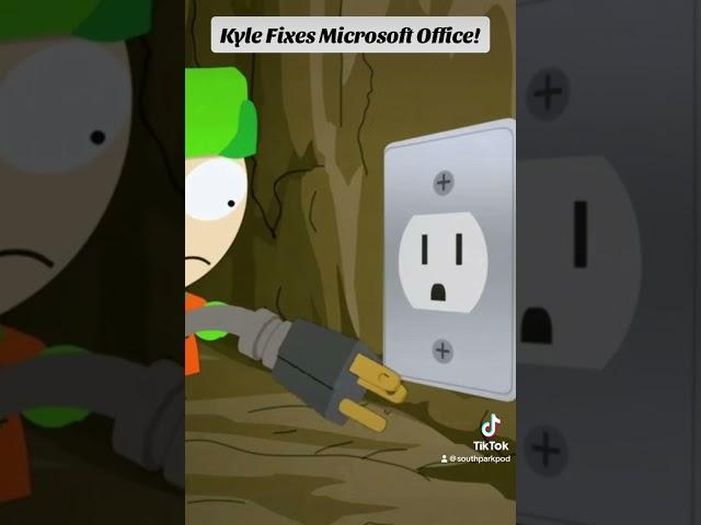 Kyle fixes #microsoft office - #SouthPark #shorts #parody #smb #funny #comedy