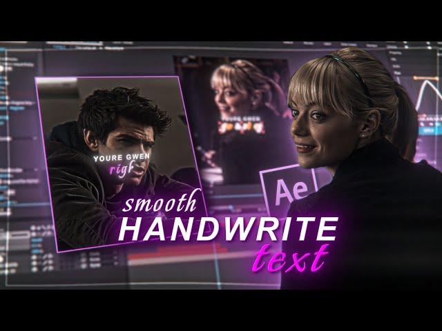 Handwriting text tutorial on after effects