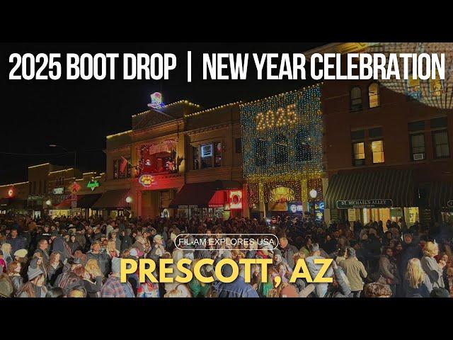 2025 Boot Drop @ Whiskey Row, Prescott, AZ | Prescott AZ's UNFORGETTABLE New Year’s Eve Party