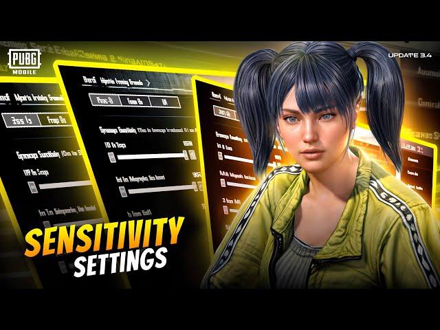 New Update 3.4  Best Sensitivity Code + Control settings Bgmi/Pubg Mobile 2024