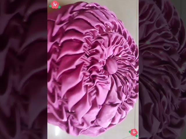 Leaves and wheel round pillow cover design#shorts #creative #decorating ideas