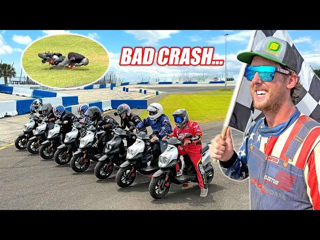 100 Lap Scooter Race Was a BAD IDEA... Man Down