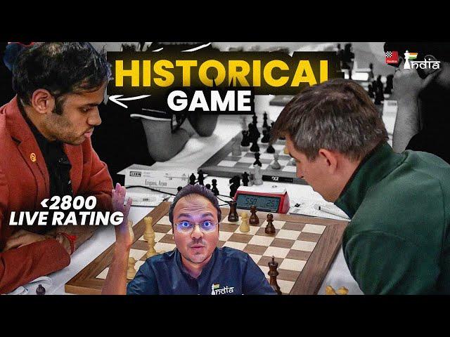 Final moments of Arjun Erigaisi reaching 2800 Elo | Arjun vs Andreikin | European Club Cup 2024