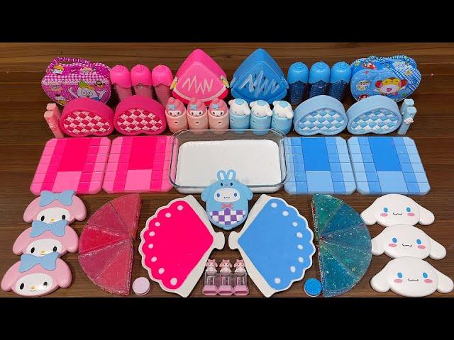 SANRIO MY MELODY vs CINNAMOROLL | Mixing random into Glossy Slime I Relaxing slime videos