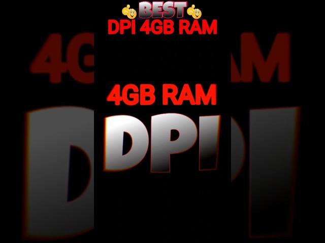 Best DPI For 4GB Ram  I 4GB Ram Best DPI  | Best DPI For Free Fire | DPI Settings I How To Use DPI