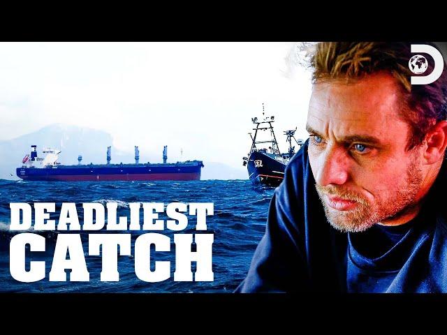 Huge Cargo Ship Runs Over Jake's Pots! | Deadliest Catch