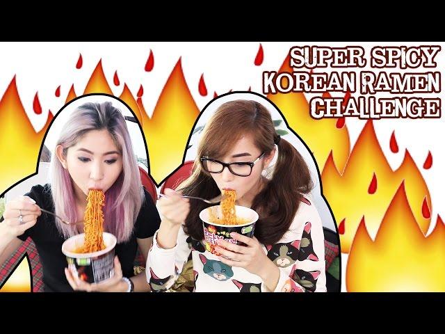 SUPER SPICY KOREAN RAMEN (FIRE NOODLE) CHALLENGE! || Ashley Gosiengfiao ft. Alodia Gosiengfiao