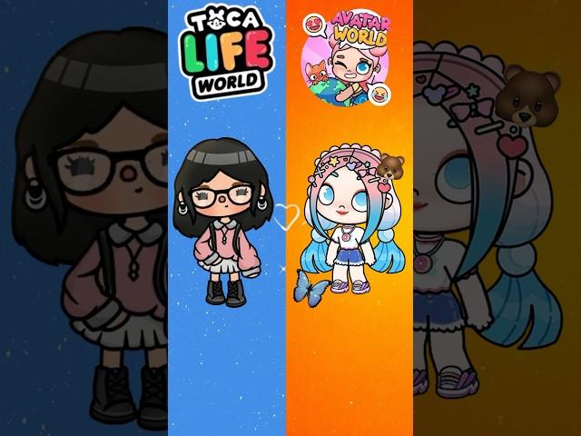 Avataria girls VS Toca boka girls. #tocaboca #avatarworld  Which is better? Part 1 #tocalife