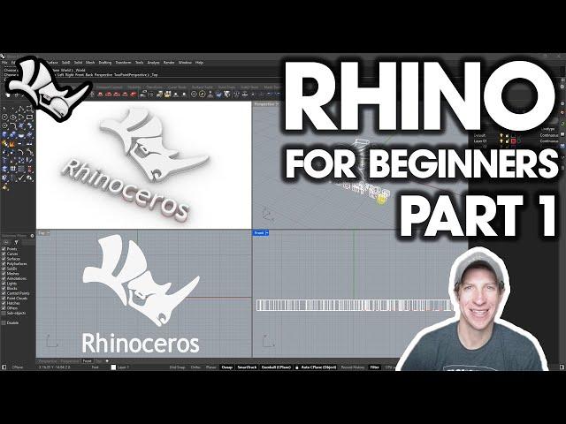 Getting Started with Rhino Part 1 - BEGINNERS START HERE!