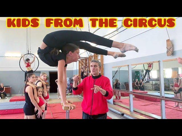 Cool kids - workout! The film tells how ordinary children learn to be circus gymnasts and acrobats.