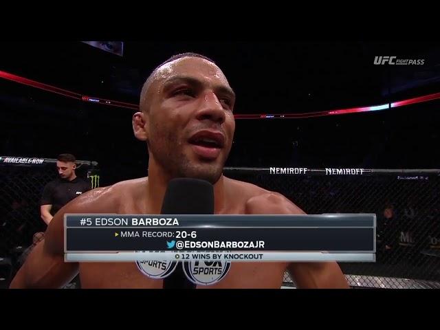 Fight Night Milwaukee: Эдсон Барбоза слова после боя