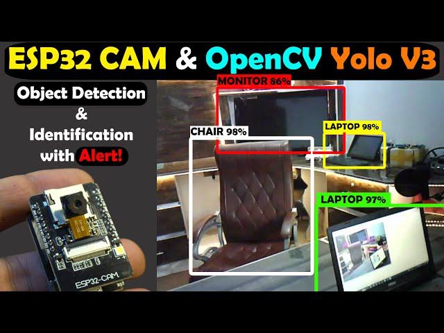 ESP32 CAM with Python OpenCV Yolo V3 for object detection and Identification, Image Processing