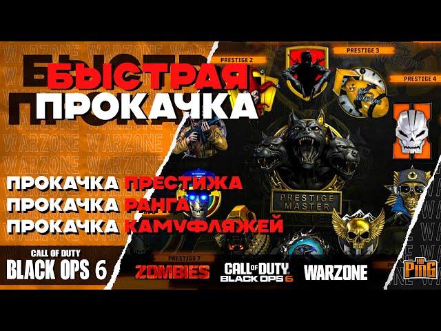  [ПОФИКСИЛИ 04.11] БЫСТРО ПРОКАЧАТЬ КАМО, ПРЕСТИЖ, РАНГ [BLACK OPS 6] | PingH8