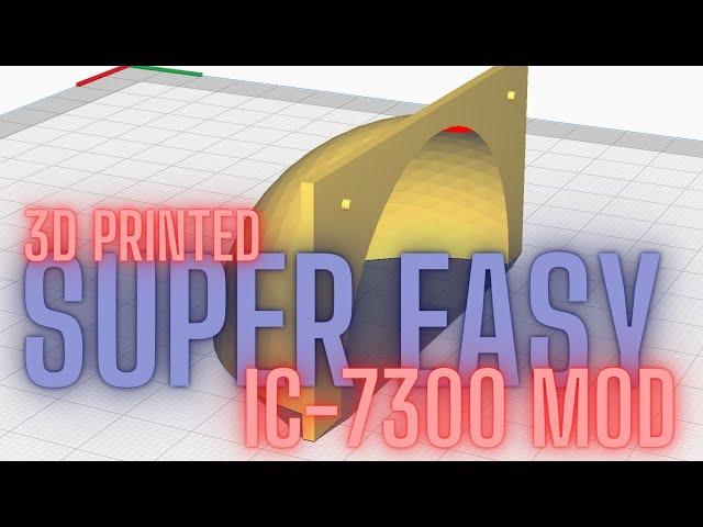 Super Easy 3D printed IC-7300 Mod