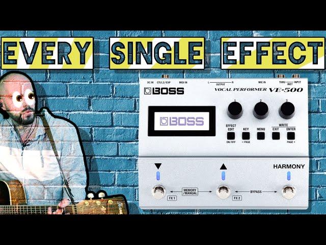 Every single effect presented on Boss VE 500 Vocal Performer