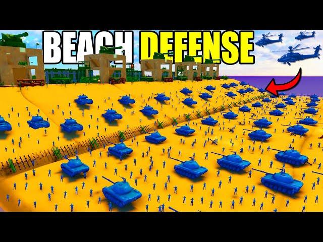 Can Army Men Hold BEACH DEFENSE vs  Full-Scale TOY INVASION?! - Attack on Toys