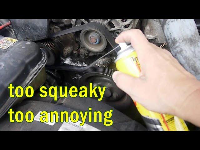 Short Term Fix Annoying Serpentine Belt Squeal Noise - Belt Dressing Spray