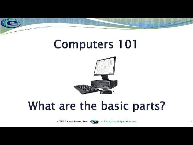 Computer 101 What are the basic parts of a computer?