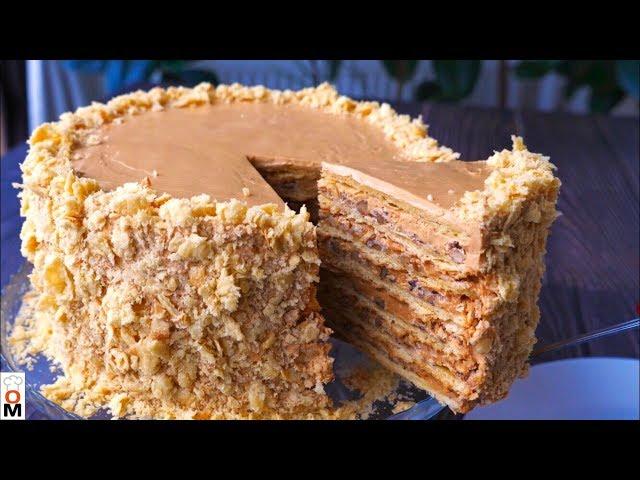 Napoleon Cake  With Meringue and Nuts,  Yummy-Yummy | English subtitles