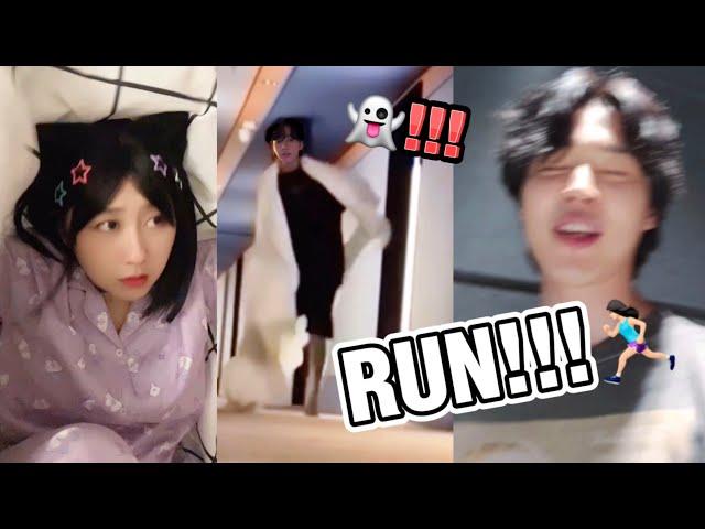 She ran to Jimin and house  Lol #bts