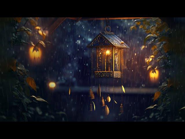 8 HOURS Wind Chimes and Rain – Sleep Music - Soothing Music for Insomnia and Stress relief No Ads