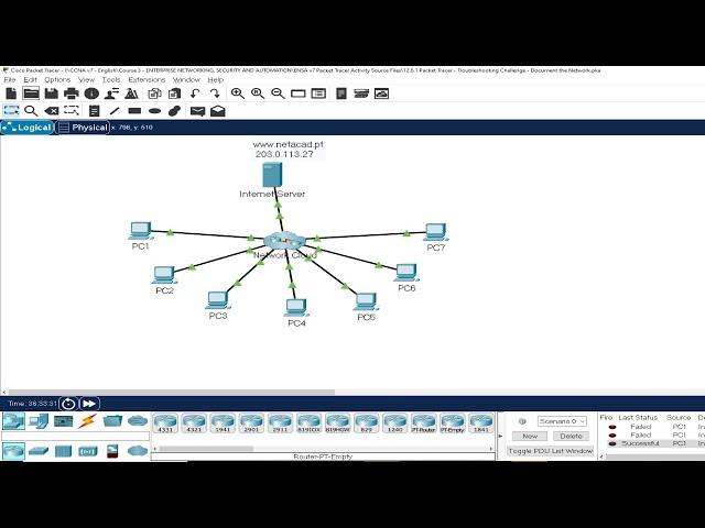 12.6.1 Troubleshooting Challenge - Document the Network