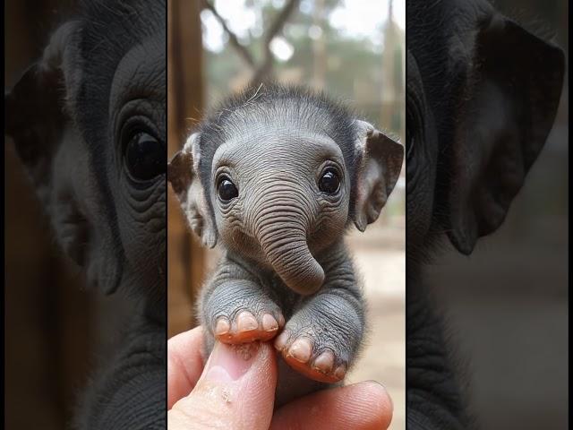 Oh my goodness! Check this out! The tiniest elephant you can imagine