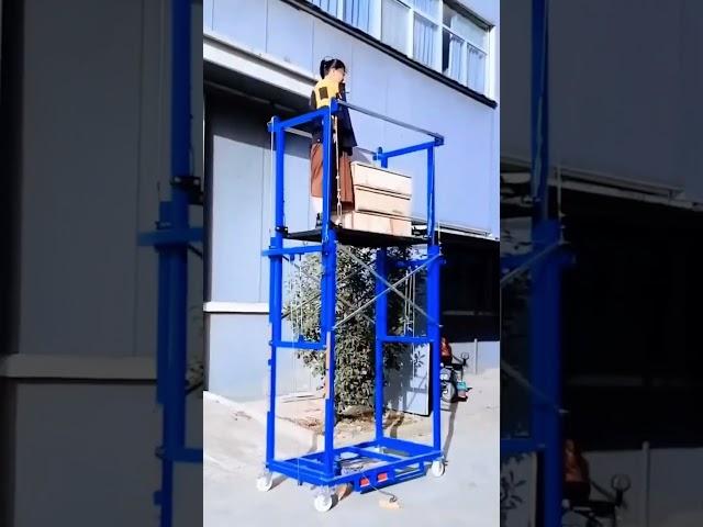 Movable and portable electric scaffold lift platform 2m-12m 300kg  #lifter #lifting