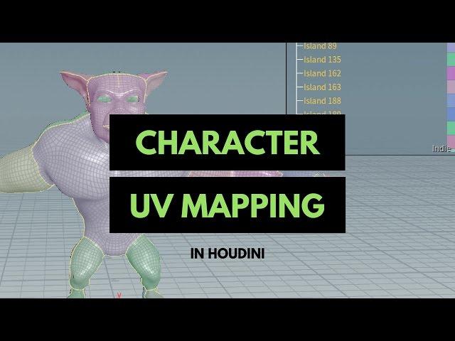 Setting Up a Character UV Map for a Character in Houdini 16