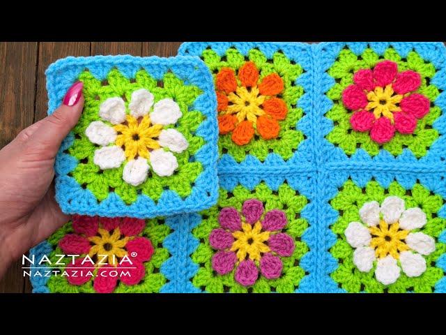 Crochet Daisy Granny Square DIY How to Tutorial