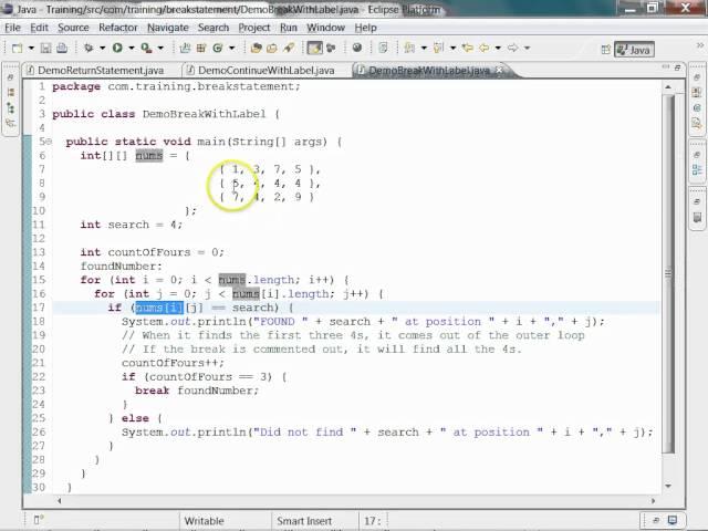 Java Continue And Break With Label