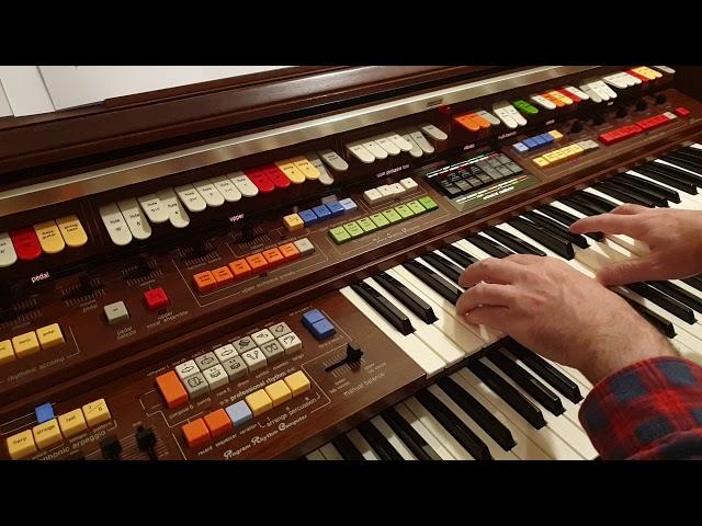 Technics U90 organ quick demo of some of the pretend analogue sounds