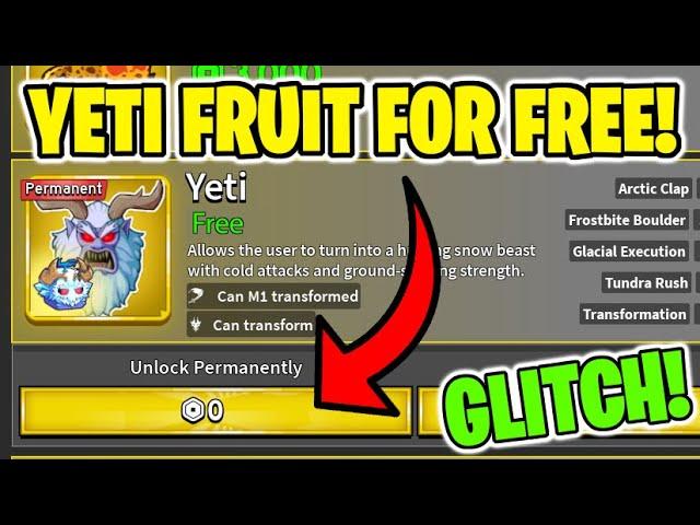 HOW TO GET PERMANENT YETI FRUIT FOR FREE! (BLOX FRUITS)