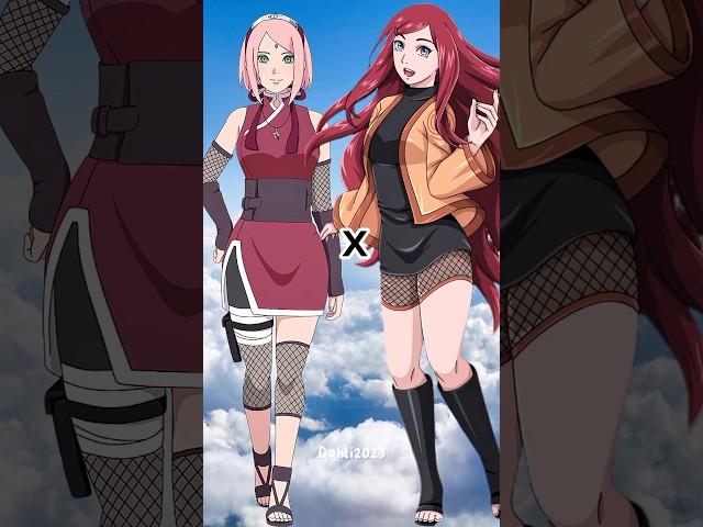 Sakura with Uzumaki Haruno family #narushippuden #kushina #narusaku #shinachiku #sakurauzumaki