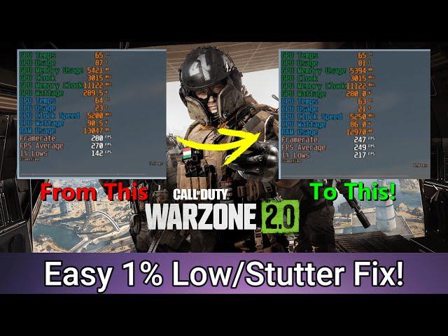 Fix Warzone 2 Terrible 1% Lows and Stutters (Easy Fix)