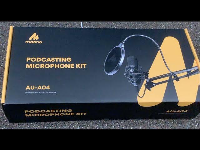 Maono AU A04 Podcast Microphone Kit Unboxing and Setup