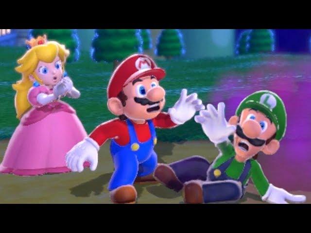 Super Mario 3D World 100% Co-Op Walkthrough - World 1 (All Green Stars & Stamps)