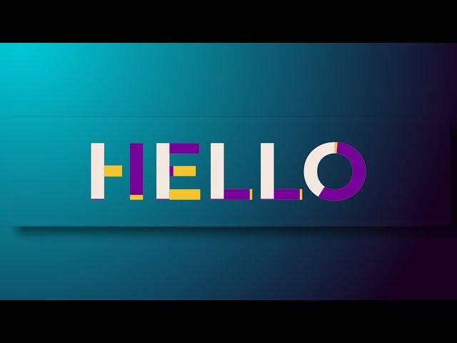 Build Up Text Motion Graphics Animation