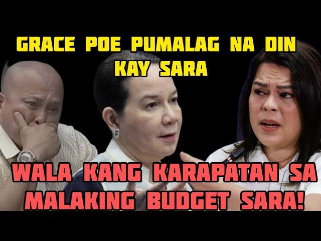 GRACE POE PINAKE ALAMAN NA ANG BUDGET NI SARA- BAT0 TO THE RESCUE