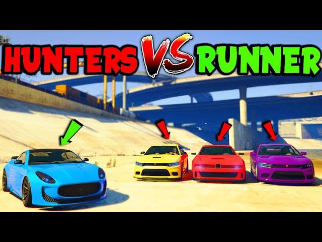 1 Lynx VS 3 Buffalos! | GTA Online Manhunt
